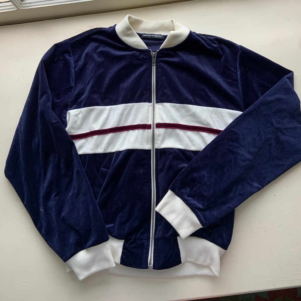 Blue velvet brandy Melville jacket
